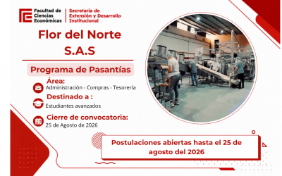 FLOR DEL NORTE S.A.S | Postulaciones hasta el Viernes 25 de Agosto.