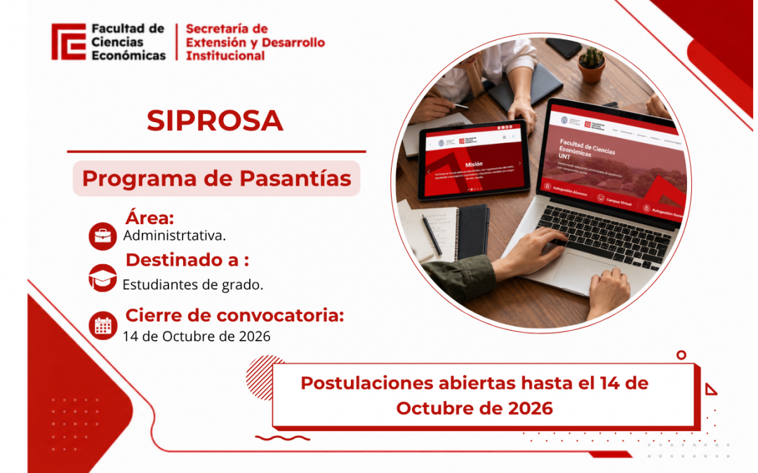 SIPROSA | Postulaciones hasta Miércoles 14 de Octubre.