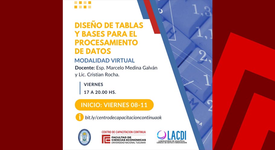 DISEÑO DE TABLAS Y BASES PARA EL PROCESAMIENTO DE DATOS