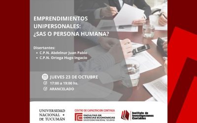 Emprendimientos Unipersonales ¿ SAS o Persona Humana?