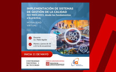Implementación de Sistemas de Gestión de la Calidad | Fecha de Inicio: Lunes 11 de Mayo
