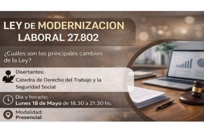 Ley de modernización laboral 27.802. | Fecha Lunes 18 de Mayo.