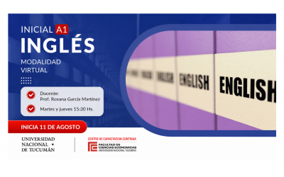 Inglés A1 – Nivel Inicial | Fecha de Inicio: Martes 11 de Agosto
