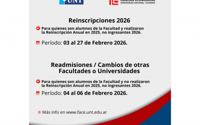 Reinscripciones y Readmisiones 2026