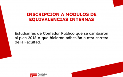 Inscripciones a Módulos de Equivalencias