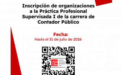 Inscripción de organizaciones a la Práctica Profesional Supervisada I de la carrera de Contador Público