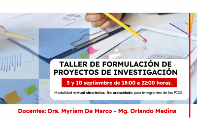 Taller de Formulación de Proyectos de Investigación para integrantes de los Proyectos PICE 2026